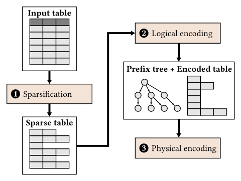 Overview of tuple-oriented compression for machine learning workloads.